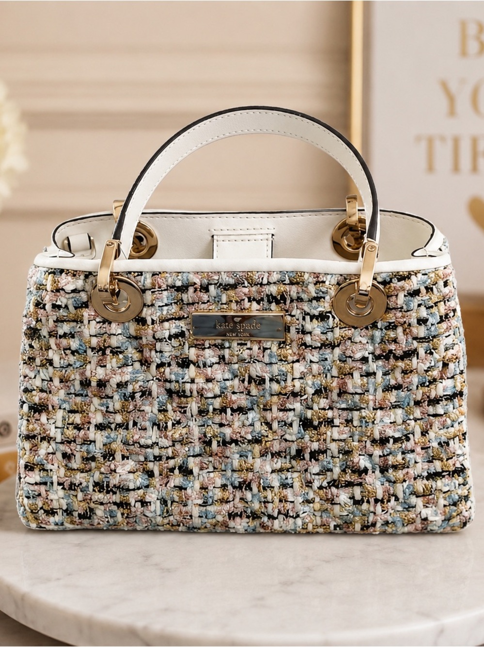 Kate Spade Carey Tinsel Tweed Small Sullivan Satchel - NWOT